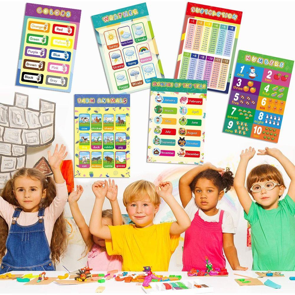 Alphabet Number Sticker Education And Learning Poster Early Education Poster Classroom Decor
