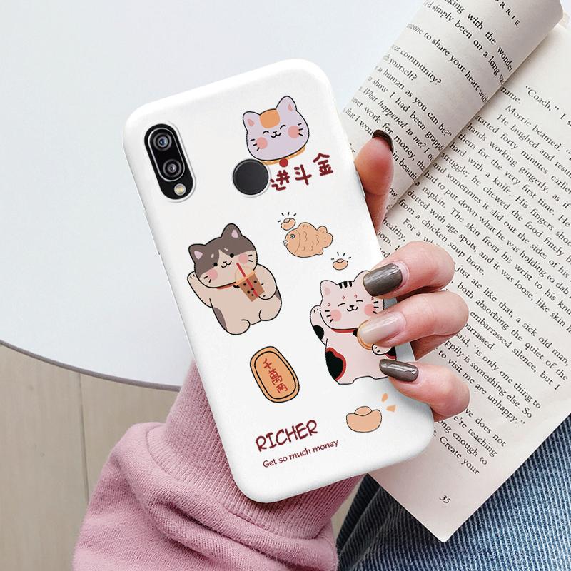 Für Huawei P20 2018 P20 Lite P 20 Pro Hülle Niedliche Cartoons Herz Katze Weiches Silikon Stoßfeste Handyhülle Für Huawei P20 Fundas
