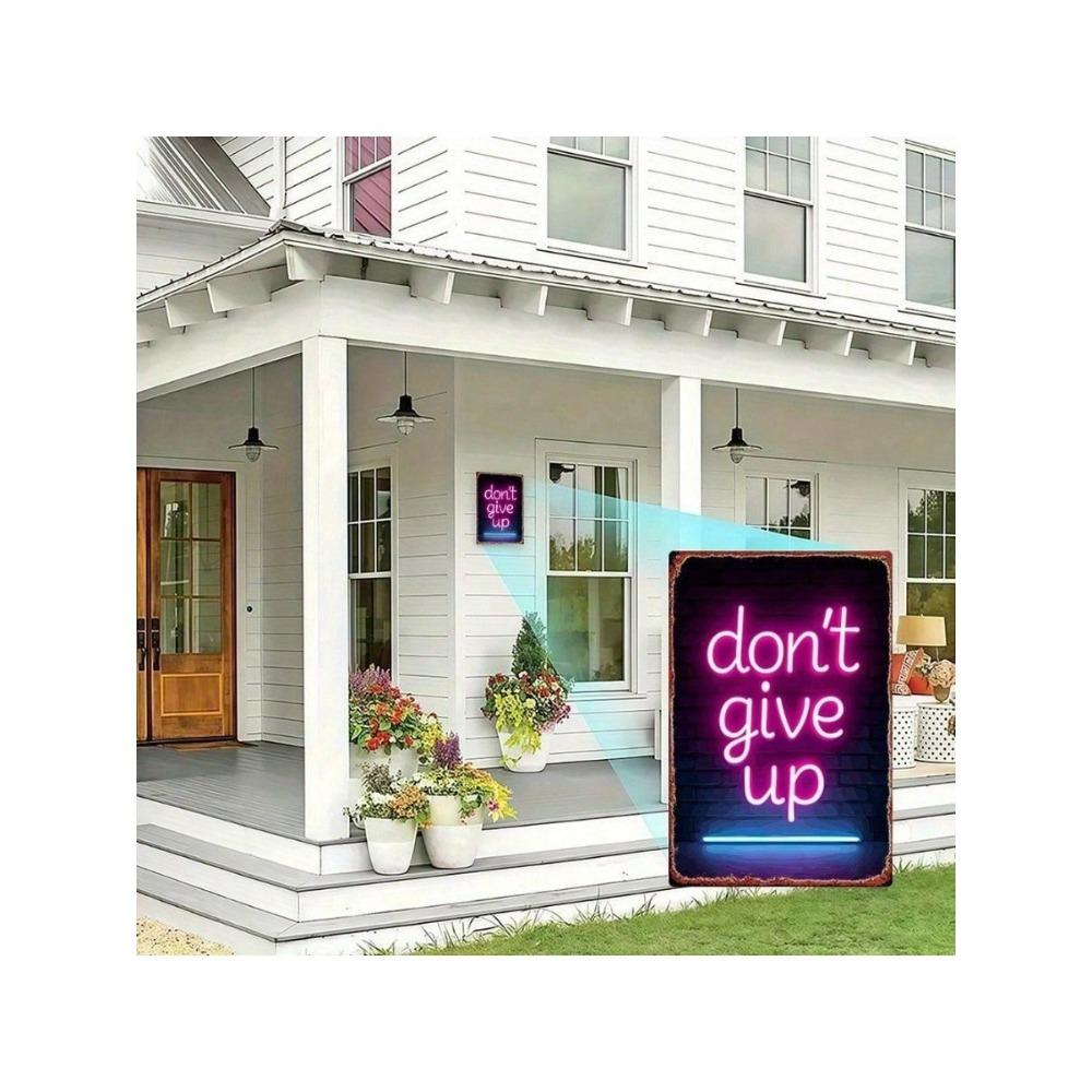 Motivational Retro Metal Wall Art Poster No Surrenders Vintage Decor 20x30cm