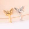 Butterfly Nose Ring Copper Inlaid Zircon Free Perforation U-Shaped Small Butterfly Nose Clip Puncture Jewelry