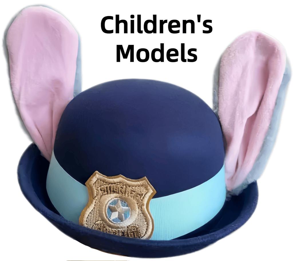 Zootopia Bendable Bunny Ear Sheriff Hat Judy Movie Cosplay Costume Accessory Party Anime Rabbit Cute Police Officer Headwear