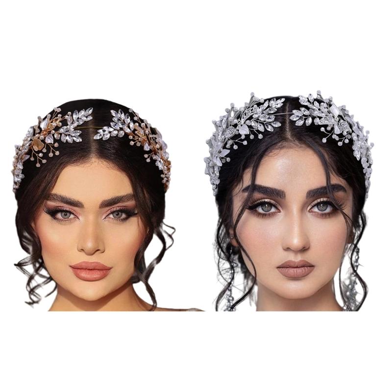 Luxurious Bridal Wedding Headwear Girls Headbands Fashionable Bridal Hairband for Wedding Elegances