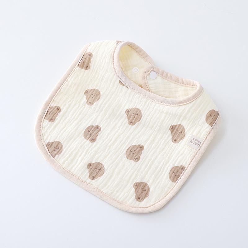 6-Layer U-Shaped Cartoon Cotton Gauze Baby Bibs
