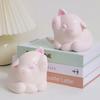 1pair/2pcs of super cute light luxury cream style cat face resin decorative bookends, heavy duty non slip bookends, for book magazine organization,