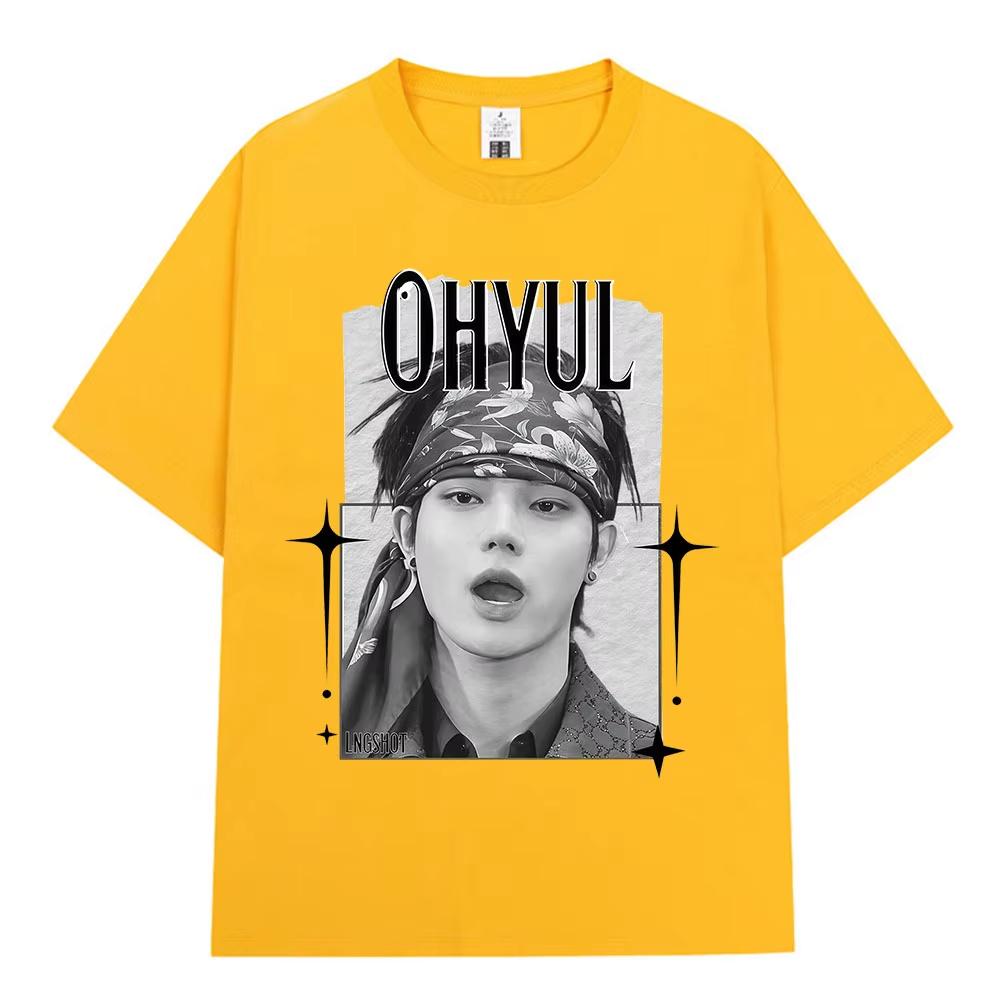 Korean Kpop Hip Hop Group Lngshot T Shirt Men's Women Clothing Fashion Oversized Cotton Casual Short Y2k Short Sleeves Classic