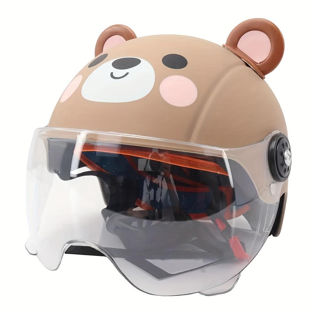 Casco de Montar para Niño Ajustable Apariencia Adorable Ultraligero Absorbente de Impactos ABS Casco de Seguridad para Patineta Bici de Niño para Niño