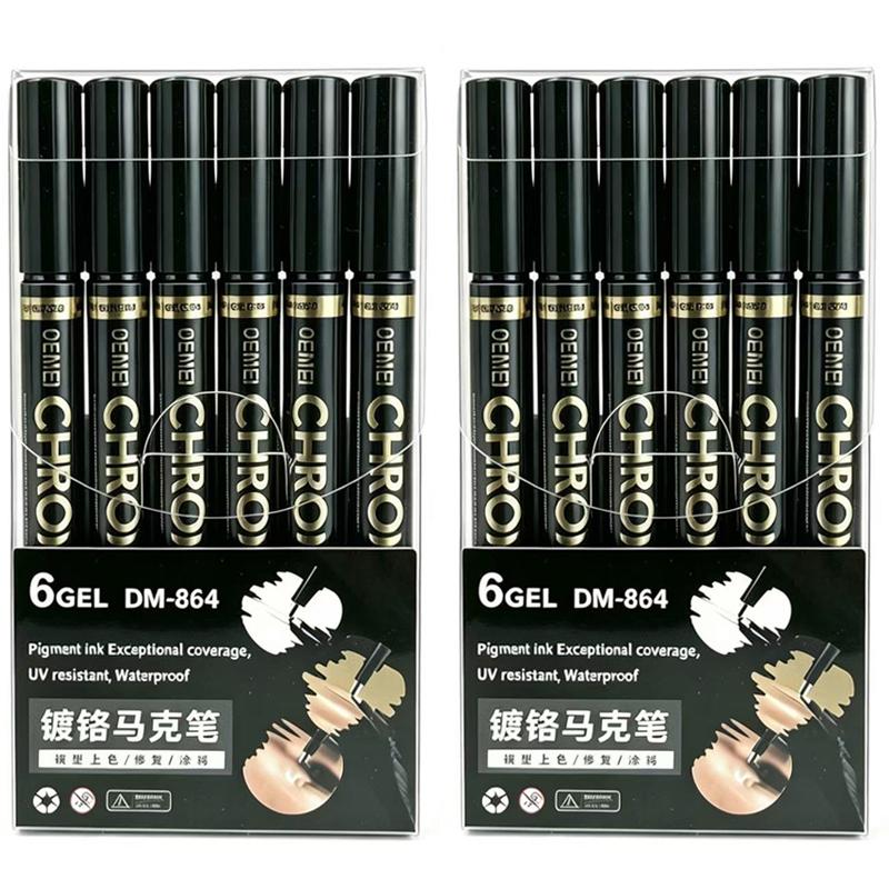 1-20Pcs Mirror Marker Pen DIY Reflective Paint Pens Mirror Markers Chrome Gold SILVER Marker Signature Car Styling Art Craftwork