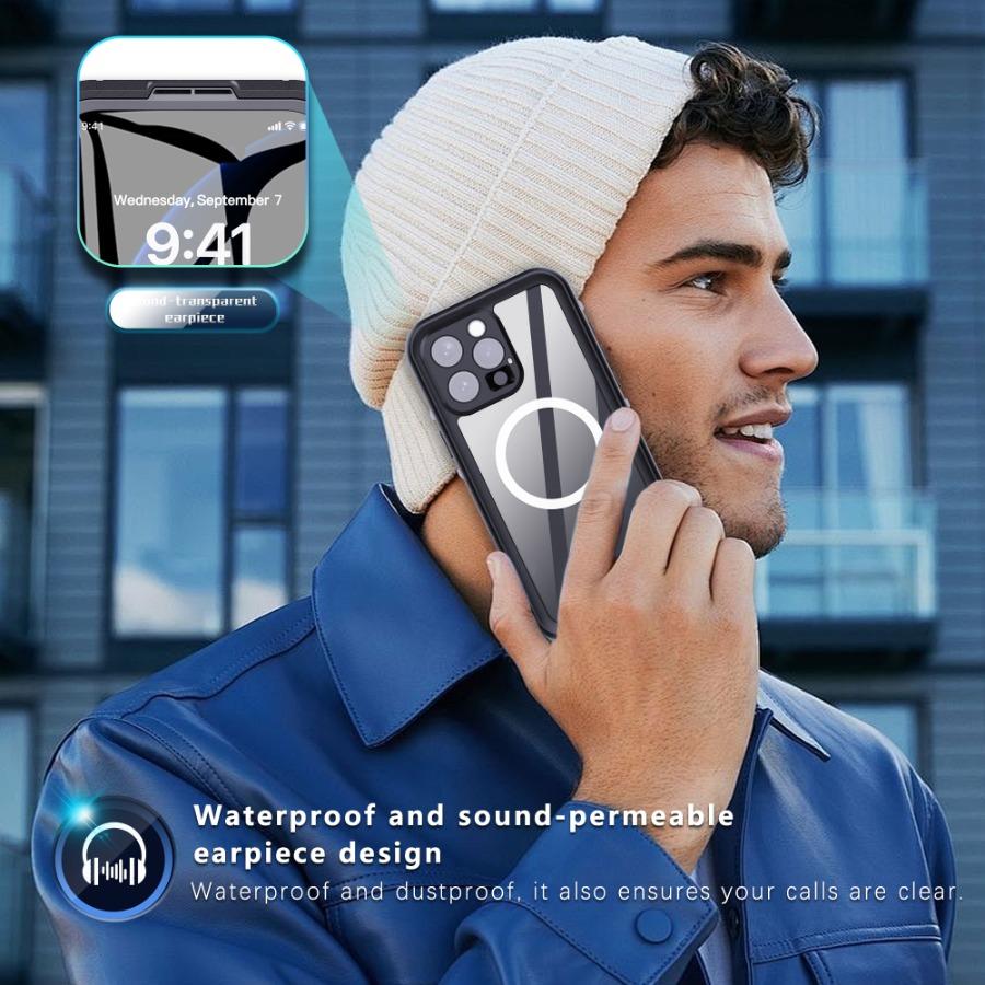 Shockproof Dustproof IP68 Waterproof Shell For iPhone 17 Air 16e 16 15 14 Plus 13 Pro Max MagSafe Magnetic Case Diving Cover