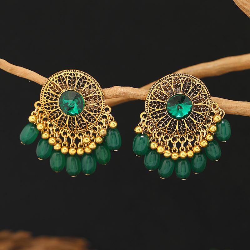Boho Ethnic Bell Tassel Earrings: Elegant Cloud Design for Women
