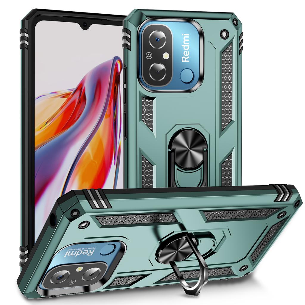 Shockproof Armor Bumper Case For Xiaomi Redmi Note 12 11 10 Prime 9 Pro Max 11S 11T 10T 9T 10C 9S 10S 5G 9A 9C Metal Ring Case