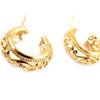 Les Trésors De Lily [L4319] - Gold Plated Hoop Earrings 'Clothilde' - 15x8 Mm