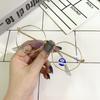Retro Polygonal Glasses Finished Myopia Glasses Frame Personalized Multi-Anti-Blue Flat Glasses