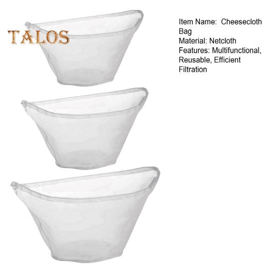 3Pcs Mesh Cheesecloth Bags for Nut Milk Soy Milk Reusable Straining Bags for Dumpling Fillings Unbleached Cloth Strainer for Cooking Baking Juicing