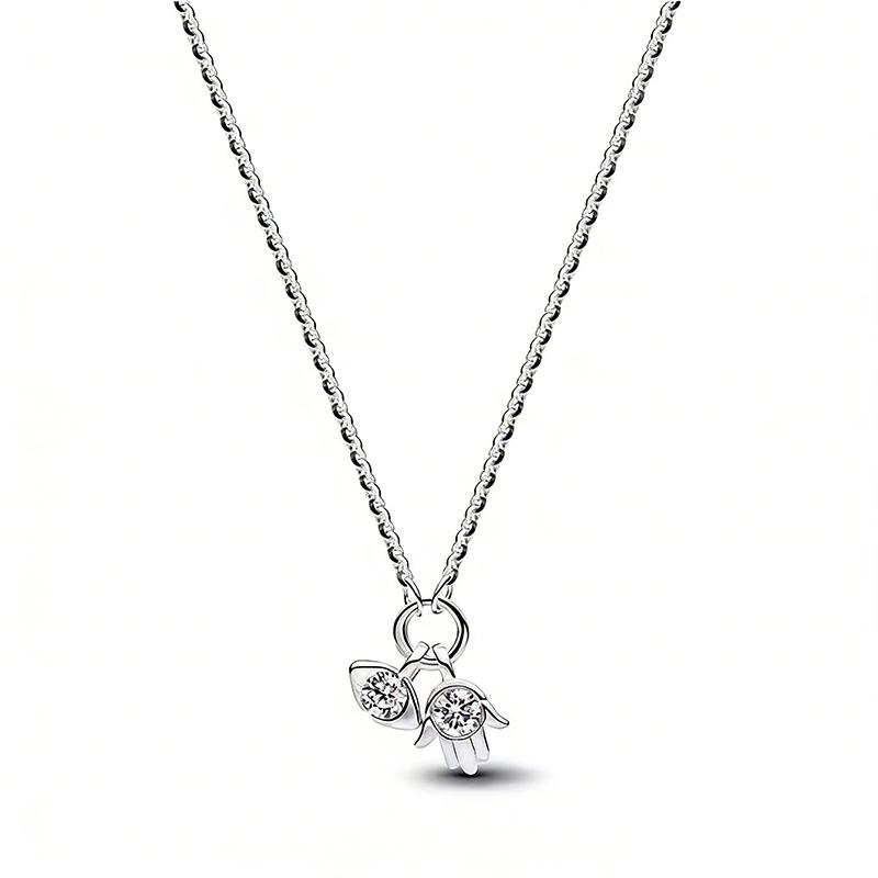 new 925 silver rainbow tennis necklace for women DIY fashion boutique wedding party jewelry gifts