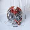 Decorative Skull Seasoning Box Rack Unique Beverage Stand Kitchen Accessory Seasoning Box Holder Resin Texture for Home