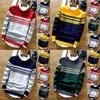 Men Slim Knit Color Block Sweater Crew Neck Jumper Top Winter Pullover Knitwear