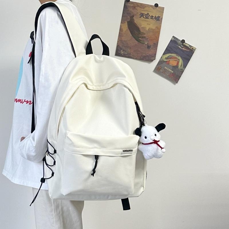Rucksack Mittelstufe Herren Einfach Große Kapazität Reise Rucksack Lässig Japanische Mittelstufen- und Oberschul-Schultasche