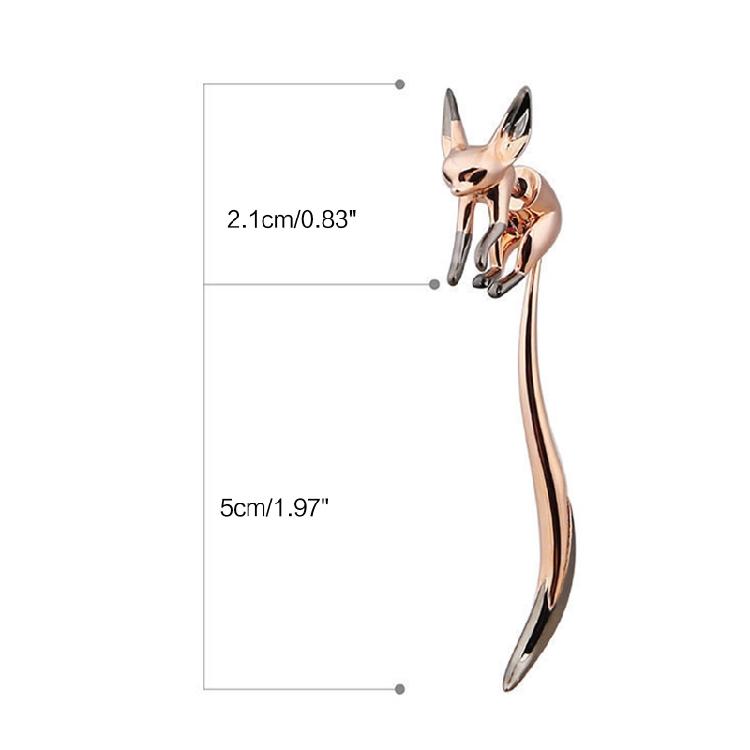 Glückliche und Süße Tierohrringe Lange Schwanzwedelnde Fuchs Ohrringe Tier Steckerohrringe