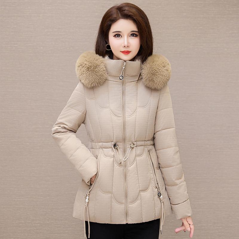 Winter Down Jacket Women Parkas Fashion High-Quality Warm Cotton Padded Coat Ladies Short Overcoat Hooded Overwear Tops