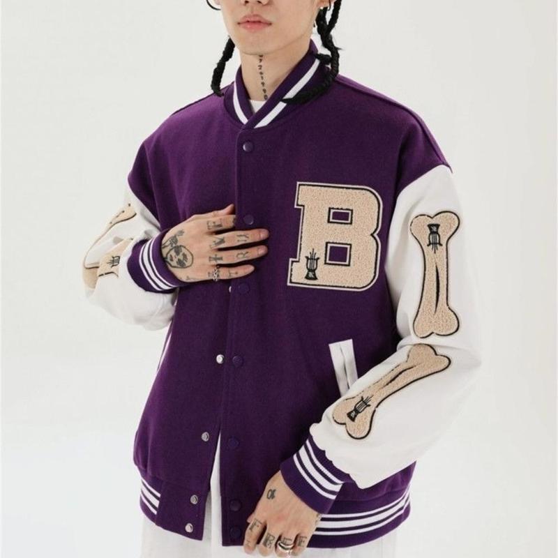 Bombacı Ceketler Kadın Ceket erkek Çift Beyzbol Ceket Sonbahar Unisex Erkek Arkadaşı Tarzı Varsity Hiphop Streetwe...