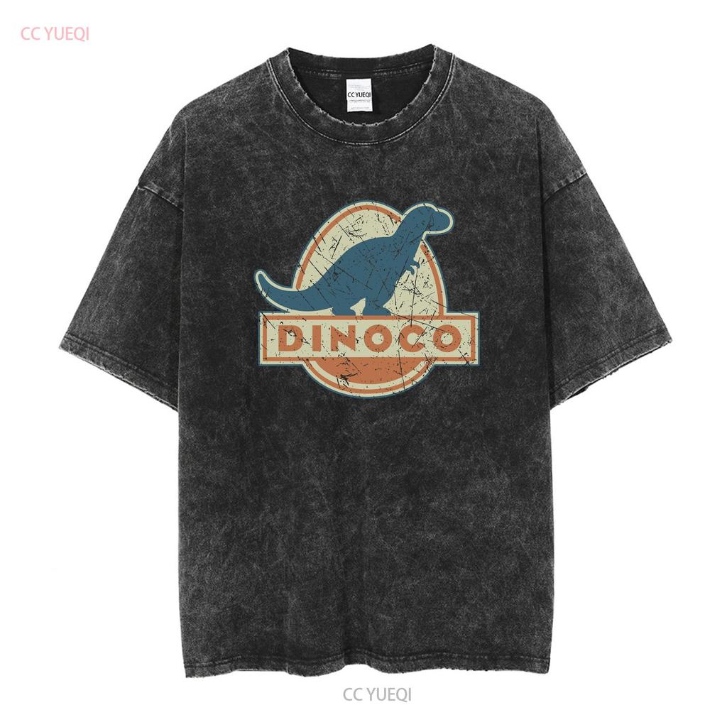 Dinoco Oil 1930 Vintage Womens T Shirt Long or Short Sleeves Vintage Washed Homme Soft Stylish Slightly Streetwear Fashion