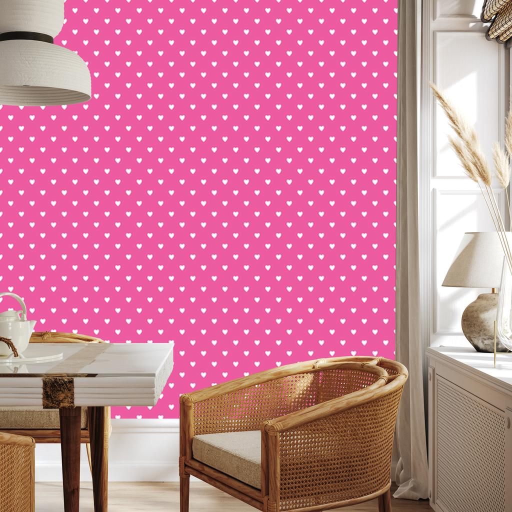 Purple and Powder Pink Hearts Wallpaper 50x1000