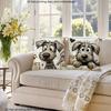 1/4pcs Cute Dog-Patterned Pillowcases with 2D Flat Printing Sofa Cushion Cover Home Bedroom Room Decoration