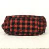 agnes b Mini Boston Handbag Red x Black Check Fabric Women’s Vintage Style(USED)