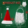 Santa Hats and Beard for Adults Christmas Costume Decorations Xmas Hats Santa Beard Mask Face Cover for Men Women