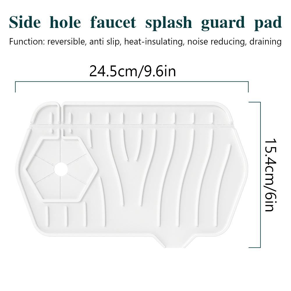 Kitchen Silicone Faucet Mat Sink Splash Guard Faucet Drainage Mat Drying Pad Kitchen Bathroom Double-sided Water Draining Pad