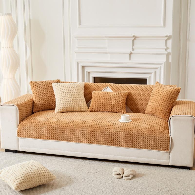 Sofa Cushion Autumn And Winter  New Seat Cushion Simple And Modern High-End Plush Non-Slip Sofa Cover Cover Cloth Towel