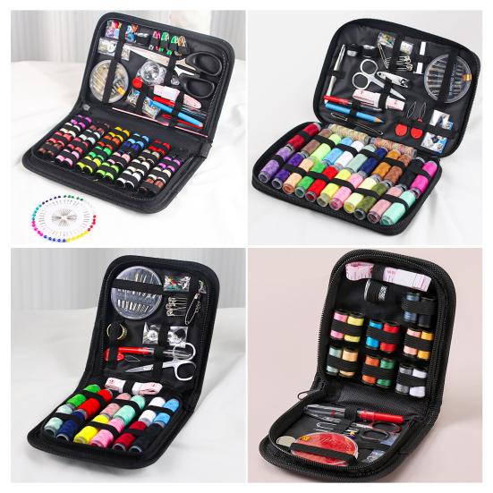 10/73/97/172Pcs/Set Portable Sewing Kit with Case Colorful Thread Needle Tailor Scissors Tape Measure Home Travel Emergency Sewing Accessories