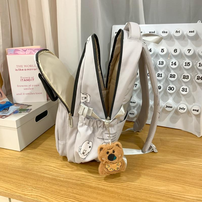 Women's Schoolbag Junior High School Student Color Block Backpack Computer Backpack