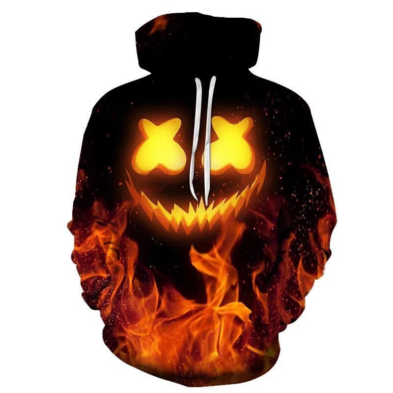 Funny Mens Halloween Smiling Face Hoodie 3d Print Men Hooded Sweatshirt Men's Clothing Men Oversized Sweatshirts Hoodie