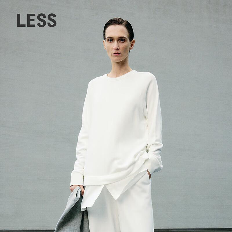

LESS 2024 Autumn Loose Fit Round Neck Pullover Sweatshirt M