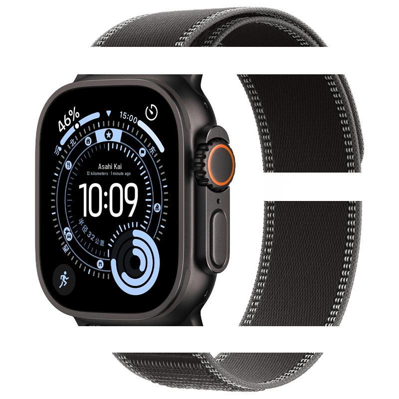 Apple Watch Ultra 10/9 Nylon Woven Velcro Trail Loop Strap