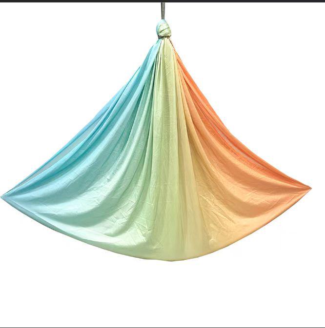 Elastic Sensory Swing: Indoor Hammock for Kids & Adults with Fixed Link Ring, Double Layer.