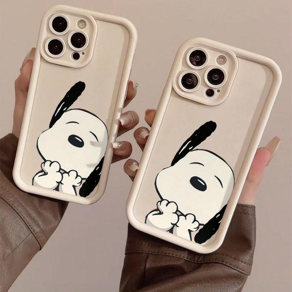 Snoopy Cheek-Resting Case for iPhone 13/14/15 Pro/16 Pro Max - Drop-Proof for Apple 17