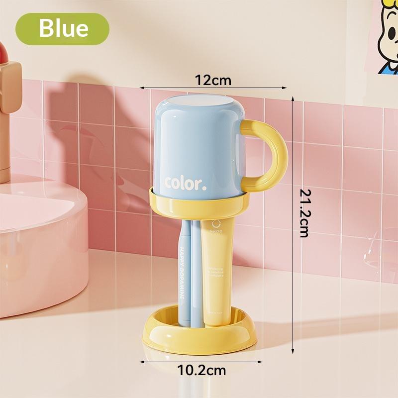 Toothbrush Holder With Dust Cover, Various Colors Drainage Design Plastic Multifunctional Bathroom Totothbrush And Cup Organizer
