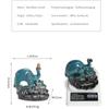 1pc Ceramic Handicrafts Lotus Elephant Backflow Incense Burner Incense Censer Home Ornament Tea Pet (Without Incense)
