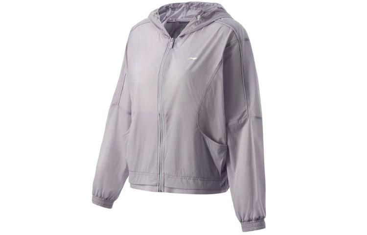 Li Ning Training Series Jackets Women s Light Dusty Purple Hooded Moderate AFDR136-4 S