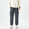Men's New Retro Functional Wind Tied Feet Casual Trendy Brand Multi-pocket Overalls for