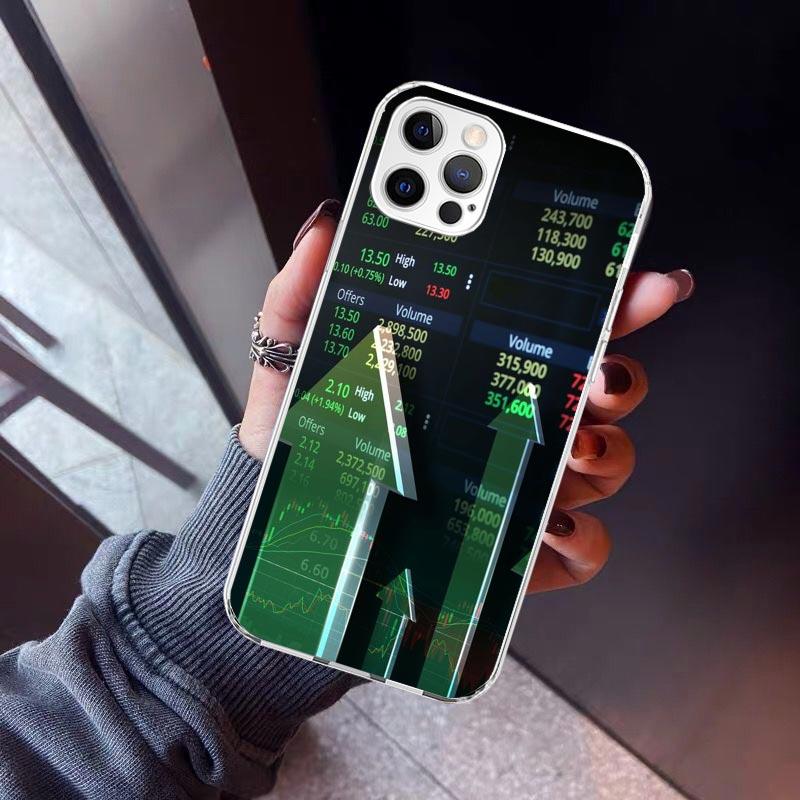 Trade Investment Forex Stock Market Phone Case For iPhone 17 Air 11 13 Mini 14 15 Plus 16 12 Pro Max 16E SE 7 8 Pattern Soft TPU