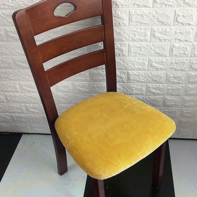 1 Piece For Sale Removable Dining Chair Seat Cover Velvet Stretch Chair Seat Cushion Slipcover For Dining Room Kitchen Chairs