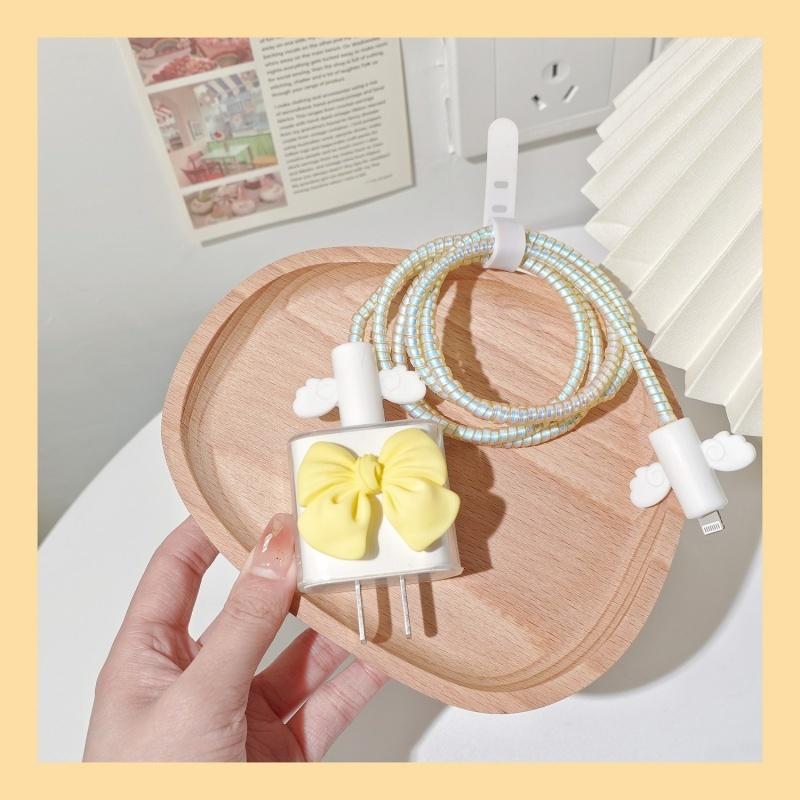 Charging Data Cable Protector Winder Accessories For iPhone 18/20w Charger Protective Cover & Data Cable Protection Rope