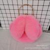 Plush rabbit bag female oblique cross Korean version cute portable fluffy bag autumn and winter new rabbit ear clip bag clip bag