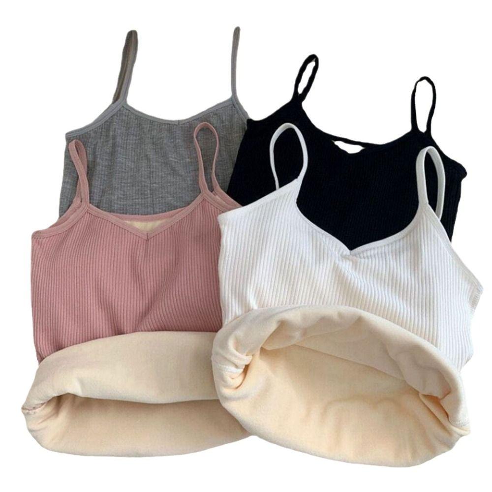 Thicken Women Tanks Slim Warm Undershirt Sexy Thermal Tops Autumn Winter