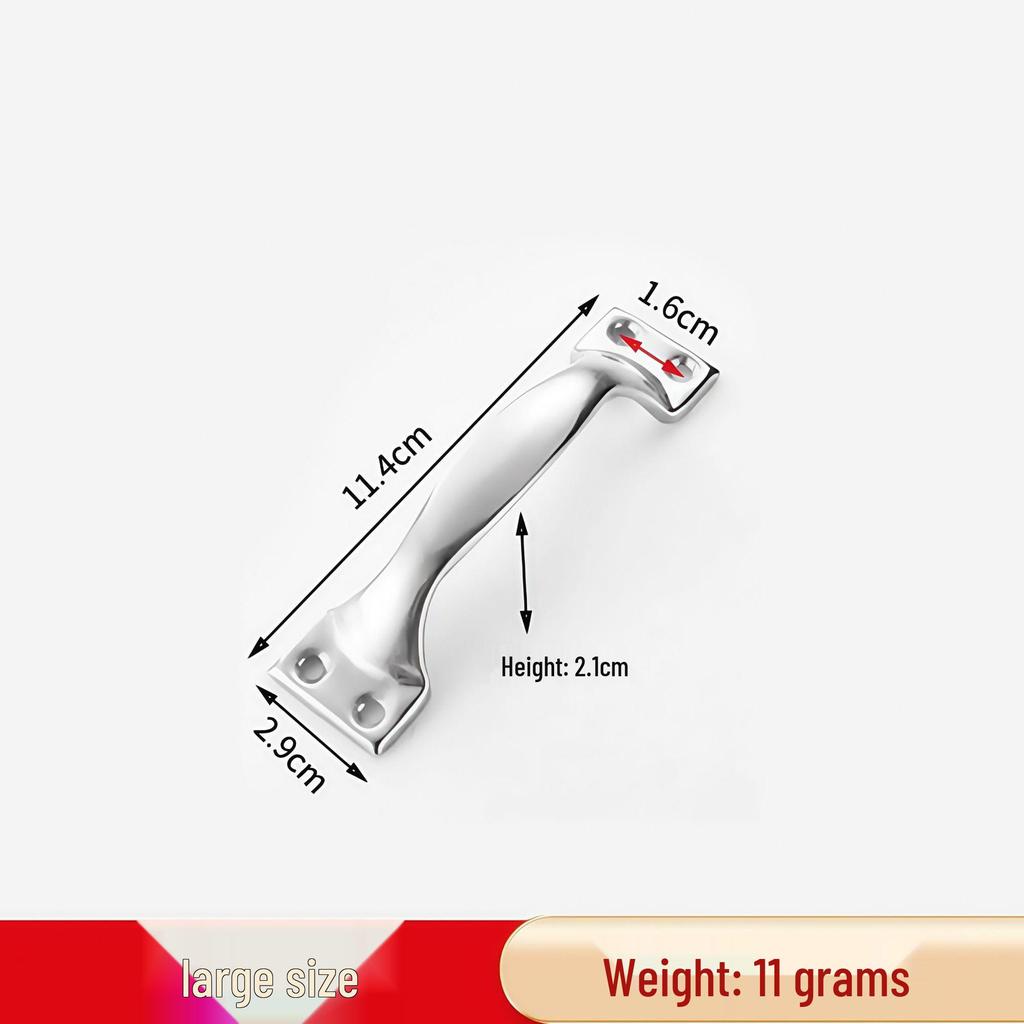 Stainless Steel Universal Bow-Shaped Handle for Doors, Drawers, Cabinets, Wardrobes, and Windows.