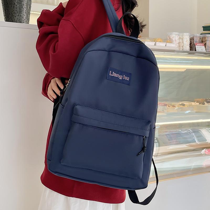 Backpack New Simple Campus Style Backpack High Value Leisure Student Large Capacity Backpack School Bag