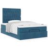 Maison Exclusive - Cadre de lit ottoman avec matelas bleu foncé 120x200 cm velours